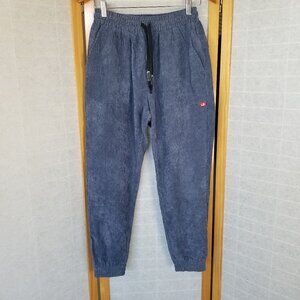 Japanese Biraki Corduroy Jogger Pants Dark Blue Pockets Men's Medium Streetwear